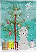 Vista 586 de Caroline's Treasures BB4243GF Bandera de jardín con texto en inglés «Merry Christmas» con texto en inglés «Merry Christmas», bandera decorativa