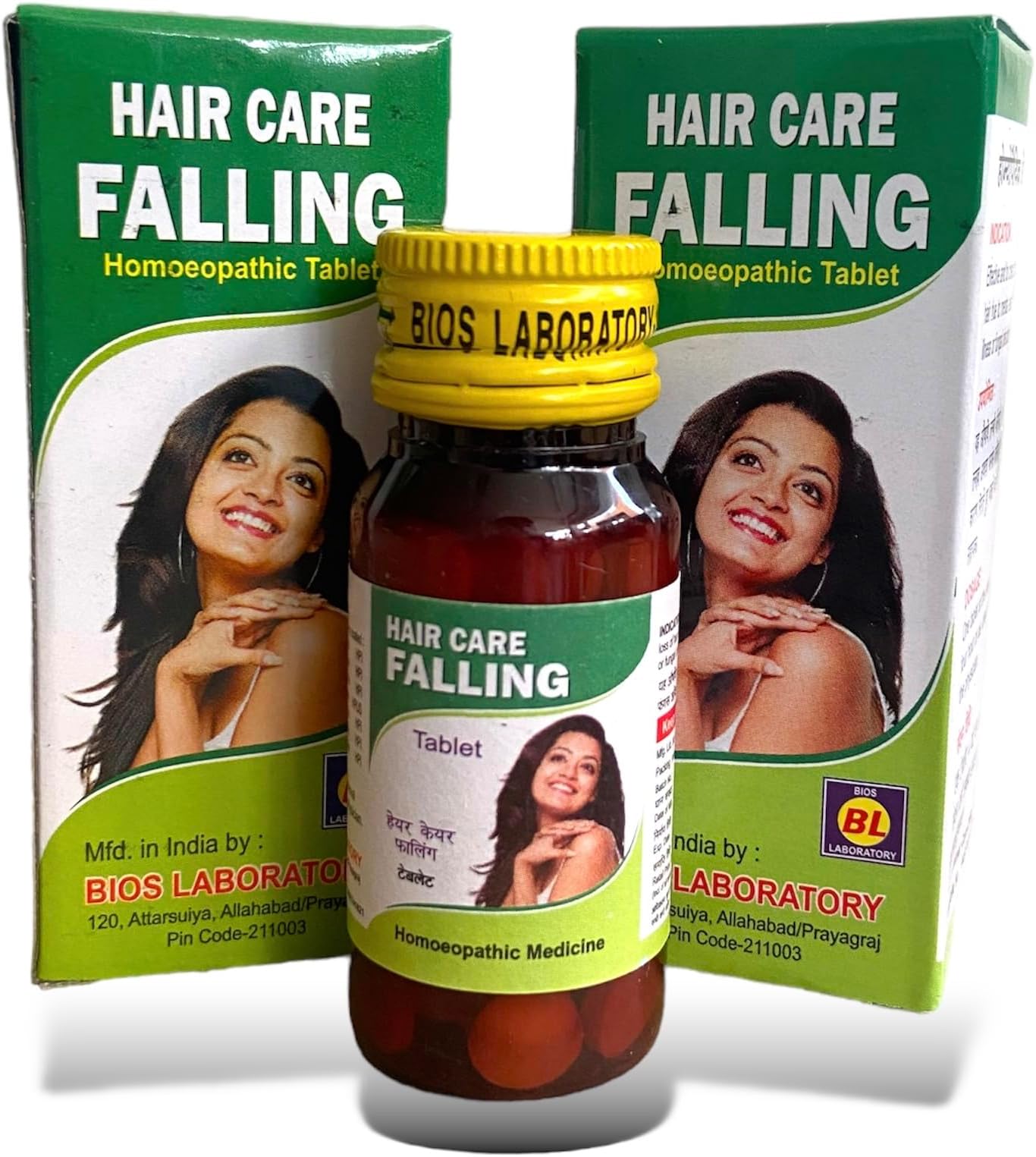 homeo-19 Bios Lab Hair Care Falling Tablet Homeopathy - SET OF 2 Bottles- 60 Days Pack
