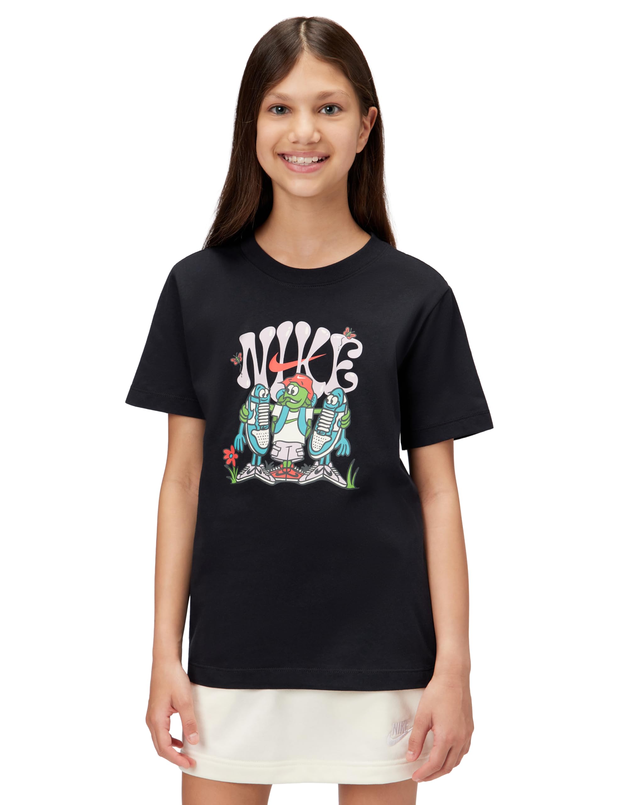 Nike Kids' NSW Tee Summer Camp, Black, Medium