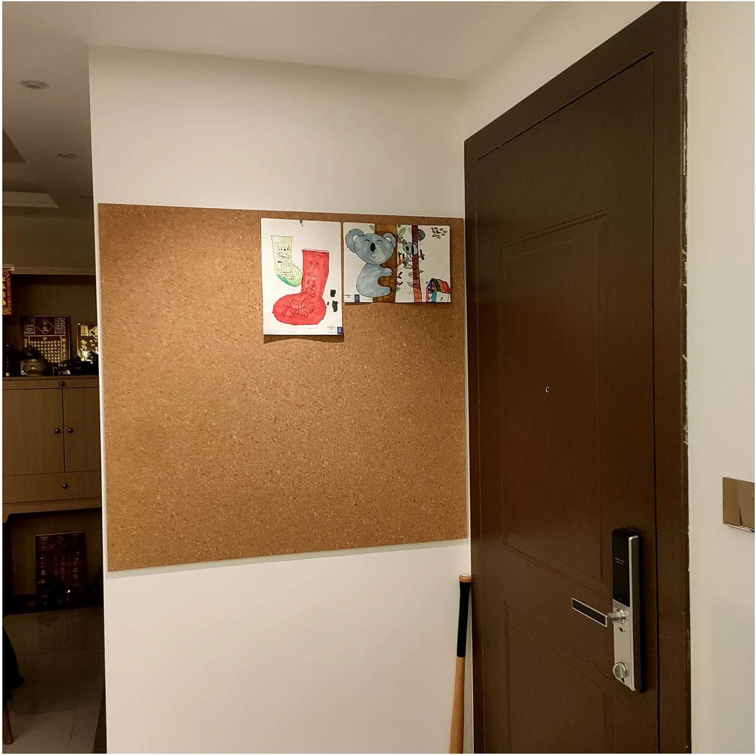 Cork Roll, Large Cork Board Roll, Cork Mat Roll, Bulletin Board, Sound Insulation, 1/3" 1/4" Thick, for Office Home DIY Supplies, Brown (Color : Thick 6mm, Size : 0.6mx3m(2ftx9.8ft))