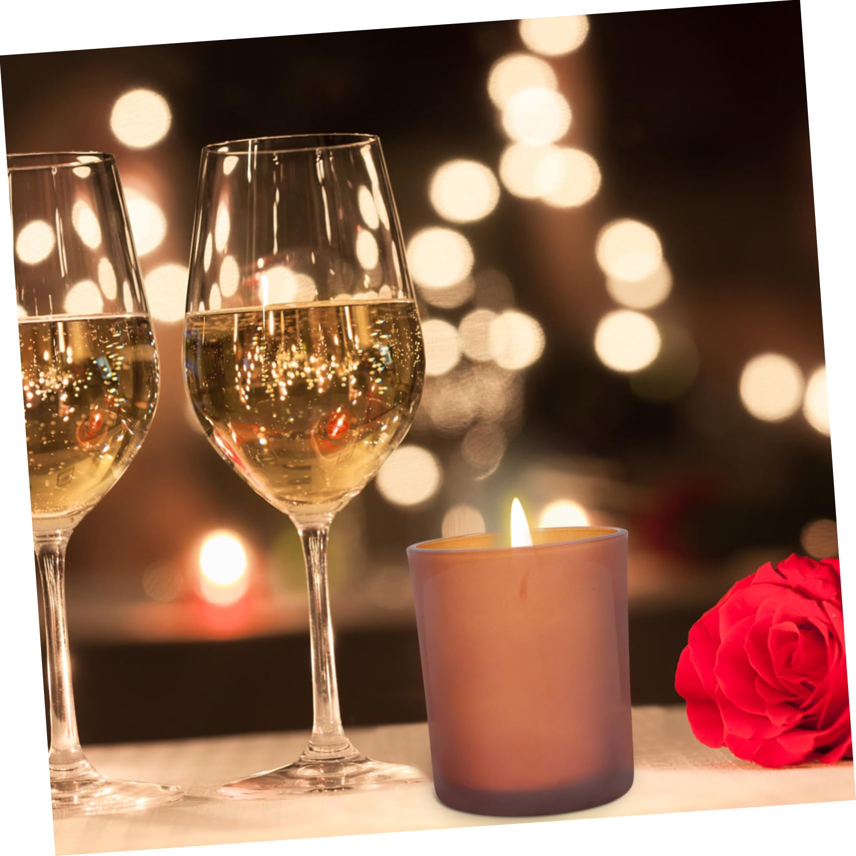 3 Sätze Teiliges Duftkerzenhalter aus Romantische Tischdeko für Candle Light Dinner Hochzeiten und Feste Kerzenständer mit Holzdeckel