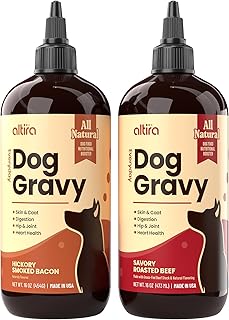 Everyday Dog Gravy - Premium Wet Dog Food Gravy Toppers for Dry Food – Tasty & Nutritious with Essential Vitamins and Supplements – Hip and Joint Supplement (Bacon & Beef Bundle)