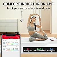 Vista 6 de ThermoPro Bluetooth Thermometer Hygrometer, 260FT Range Temperature Sensor Greenhouse Thermometer, Remote App Control Temperature and Humidity