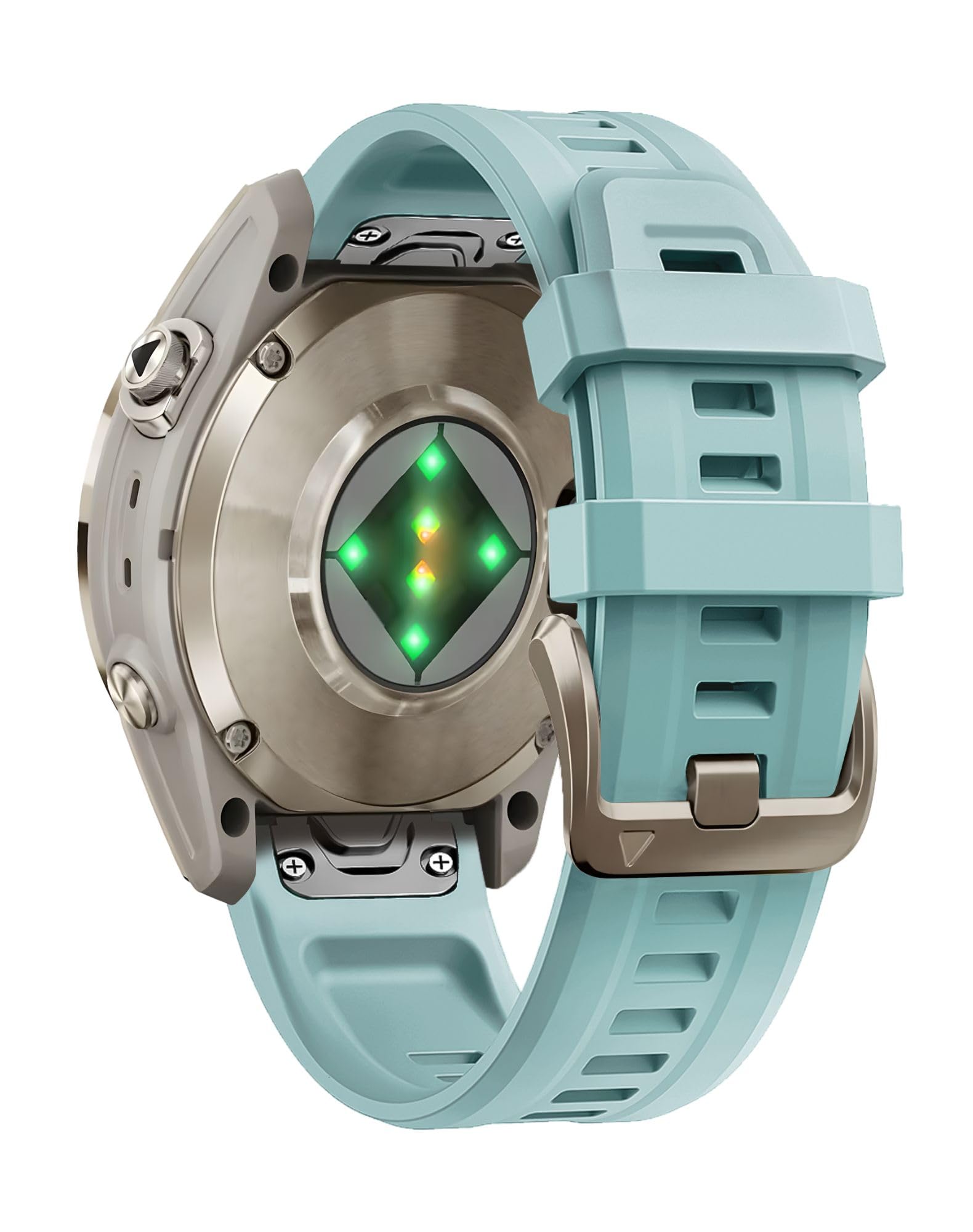 OUTVI Watch Band for Garmin fenix 5s 6s 7s pro solar silicone light gold buckle quick fit 20mm bands Replacement for garmin epix pro gen 2 42mm