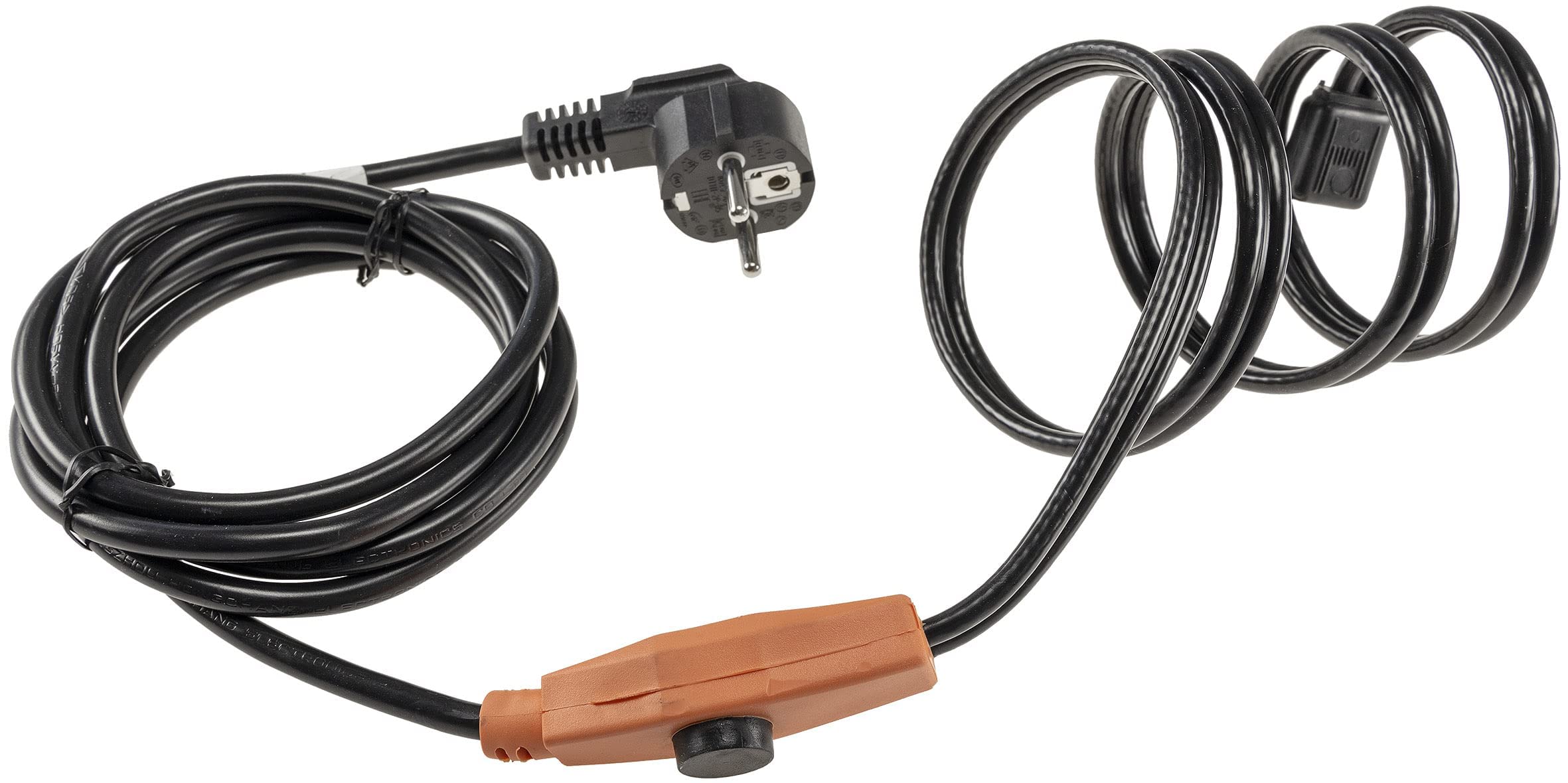 ChiliTec Kabel grzewczy z czujnikiem temperatury, 12 m, kabel grzewczy, z wtyczką ze stykiem ochronnym, do rur wodnych w domu, basenie, stawie