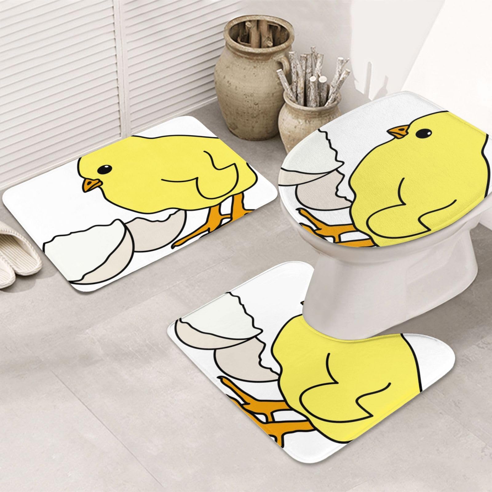 Tapis de salle de bain BONDIJ en peluche durable et antidérapante de qualité supérieure