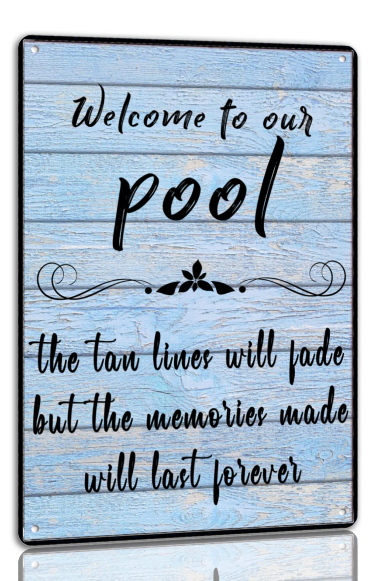 Targa in metallo con scritta Welcome to the Beach, 20 x 30 cm, decorazione da parete in ferro da appendere in stile retrò, per la casa, la cucina, il giardino, il garage