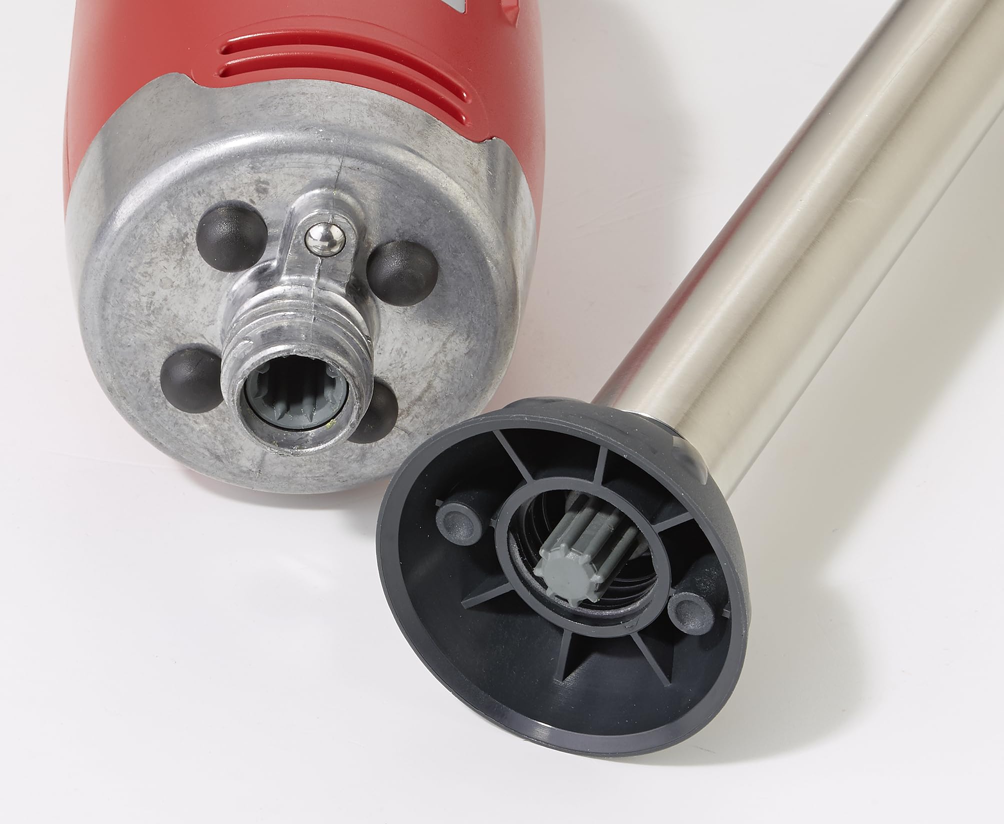 METRO Professional Frullatore a immersione GSM1015D, acciaio inox/plastica, 9.1x9.1x55 cm, Ø lama: 8.2 cm, 9.000 giri/min, asta rimovibile, rosso