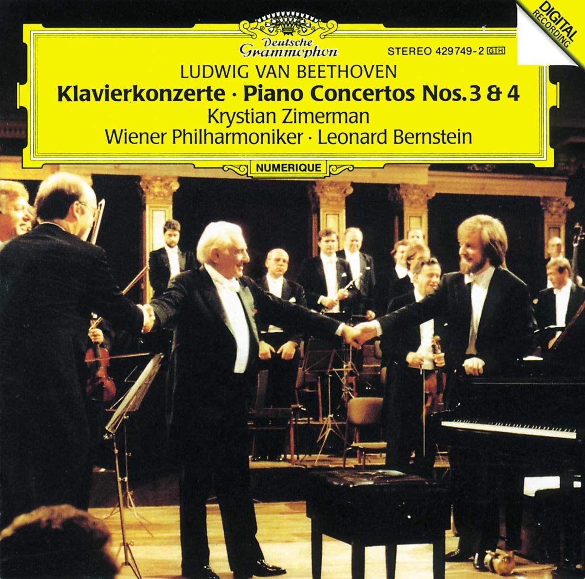 Piano Concertos Nos. 3 & 4 [Audio CD] Beethoven, Ludwig Van; BEETHOVEN, LUDWIG VAN and Leonard Bernstein
