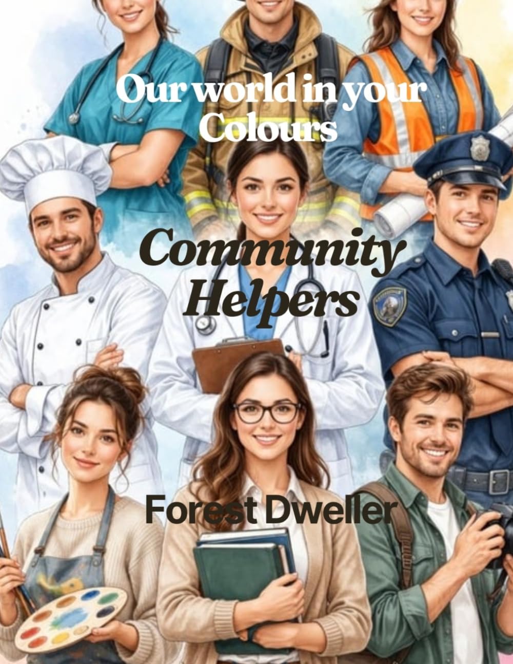 Community Helpers Coloring Book (Our World in your Colours)