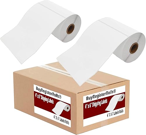 Rollos de etiquetas térmicas de 4 x 6 pulgadas (8 rollos  2000 etiquetas) etiquetas térmicas perforadas para envío (paquete de 8 rollos x 250