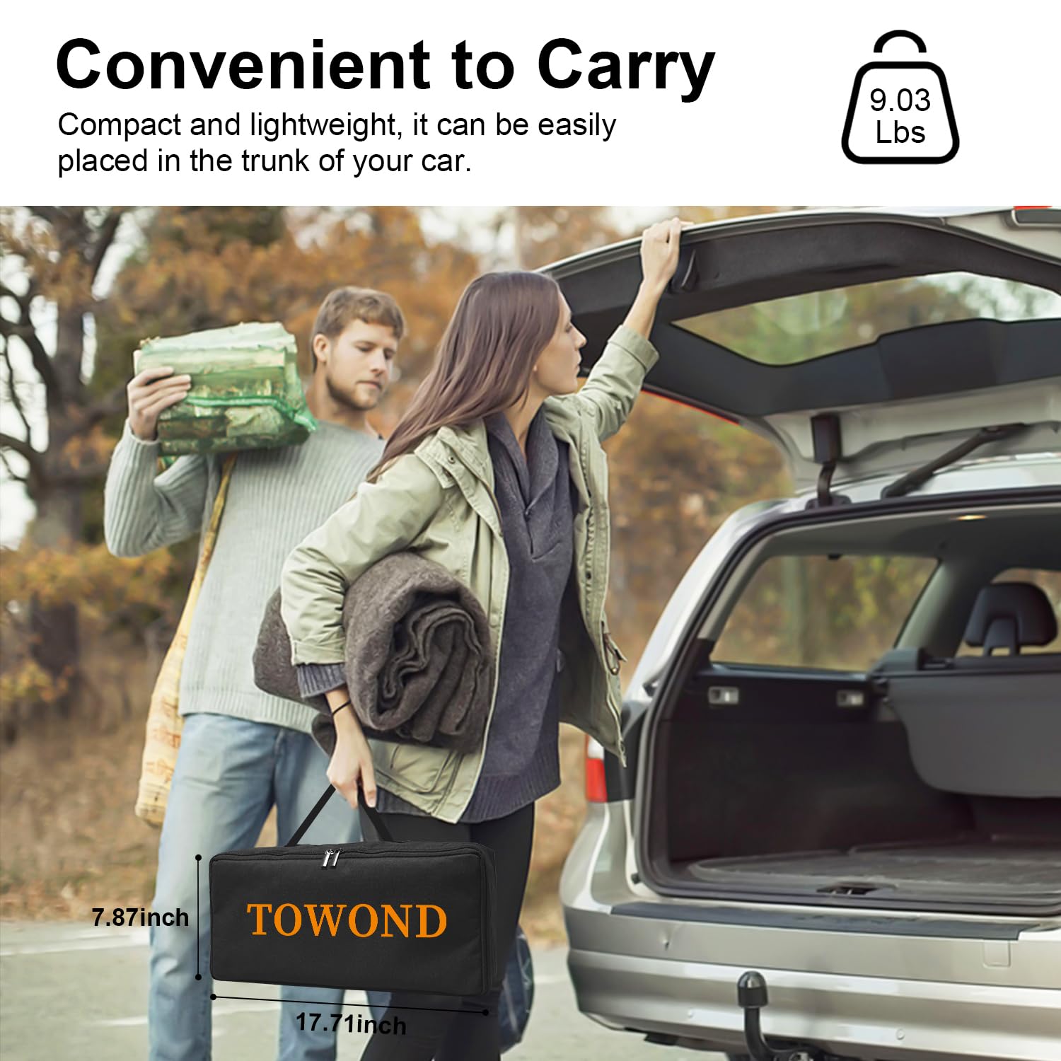 Schermo per proiettore con supporto, TOWOND 100 pollici, schermo portatile per proiettori da interni ed esterni, schermo per proiezione 16:9 4K HD, senza pieghe, con borsa per il trasporto, per serate
