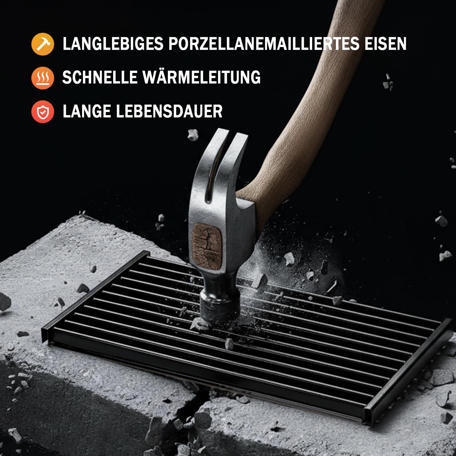Charbroil Grillrost 43,2cm für Performance TRU Infrared 3 Brenner 450 Gasgrill, 3er Set Porzellan-Stahl Ersatzroste