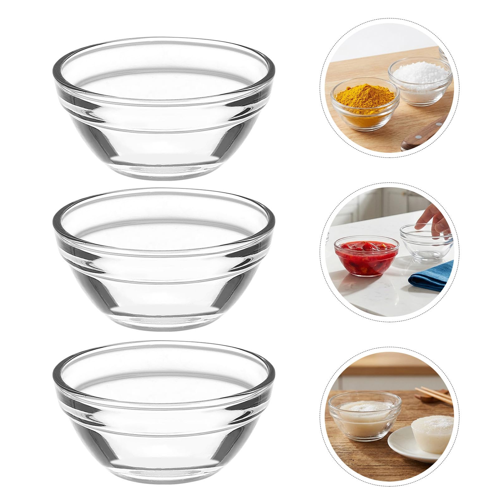 ibasenice 24 Stück Glasschälchen für Desserts aus Glas mit Stabilem Boden Spülmaschinenfest Rund für Individuelle Desserts bei Zusammenkünften