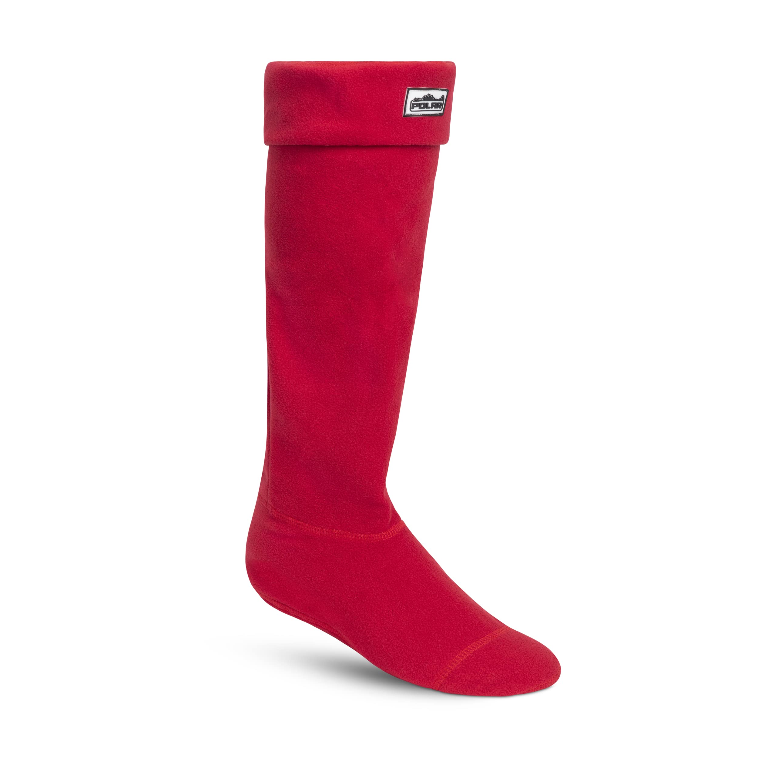 Polar Womens Thermal Fleece Welly Wellington Boot Warm Cosy Soft Wellie Socks - Red - XL