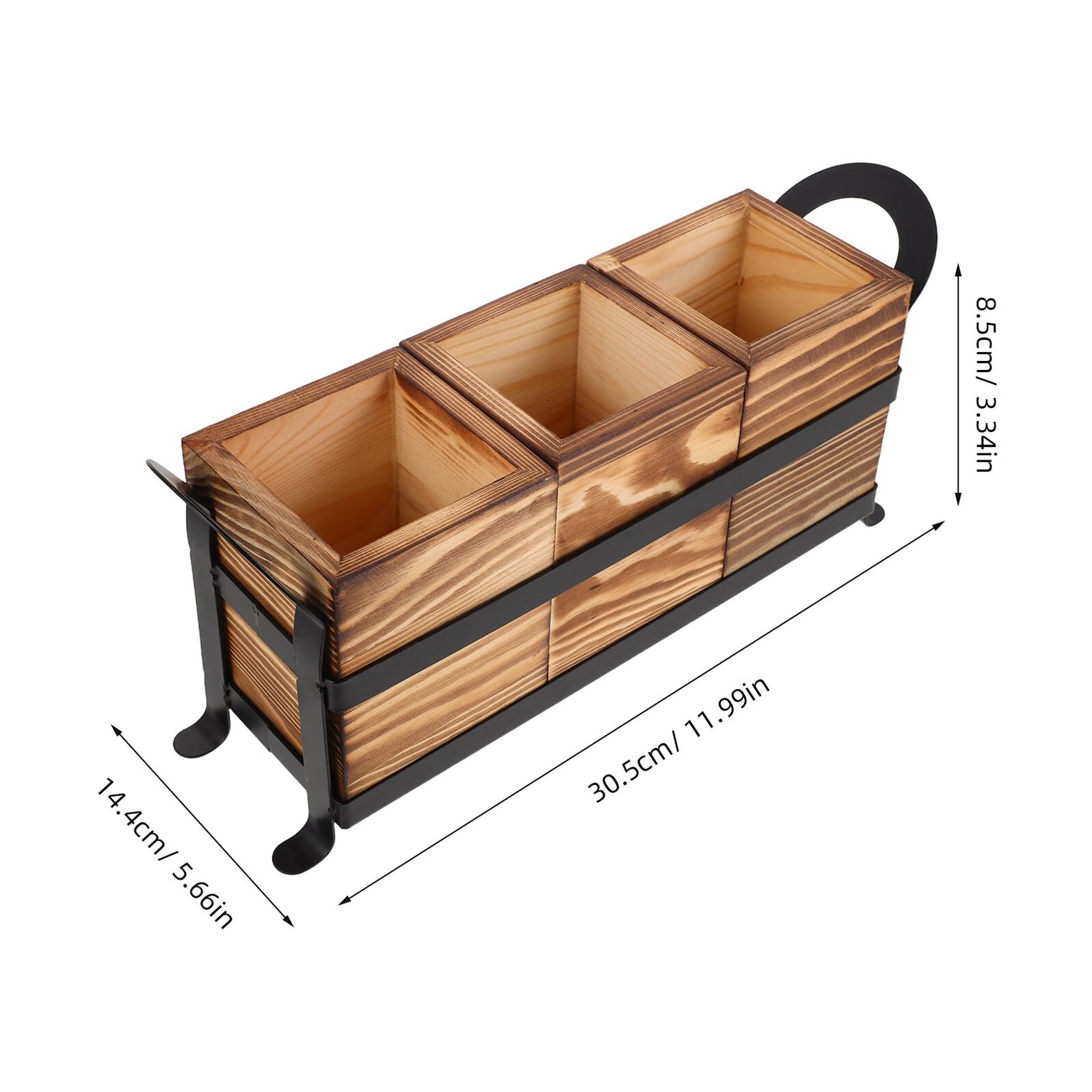 Hemobllo Range-ustensiles Bois Compartimenté Organiseur Couverts et Pinceaux Maquillage Support de Rangement Cuisine et Bureau Bois Massif Élégant et Facile à Nettoyer