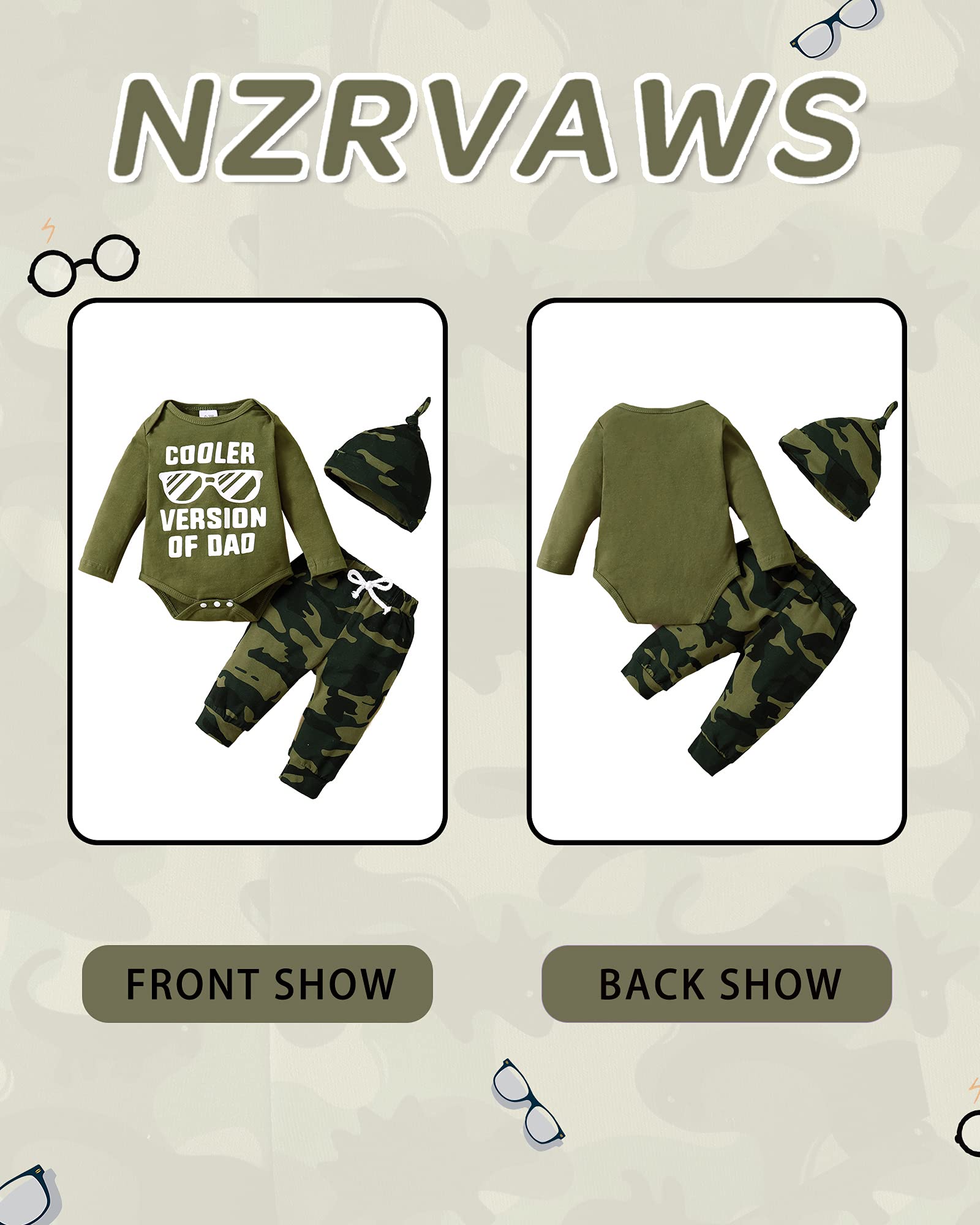 NZRVAWS Conjunto de ropa para bebé recién nacido, conjunto de pantalones y mameluco con letras impresas, ropa para bebé de 0, 3, 6, 9, 12, 18 meses, Verde, 0-3 meses