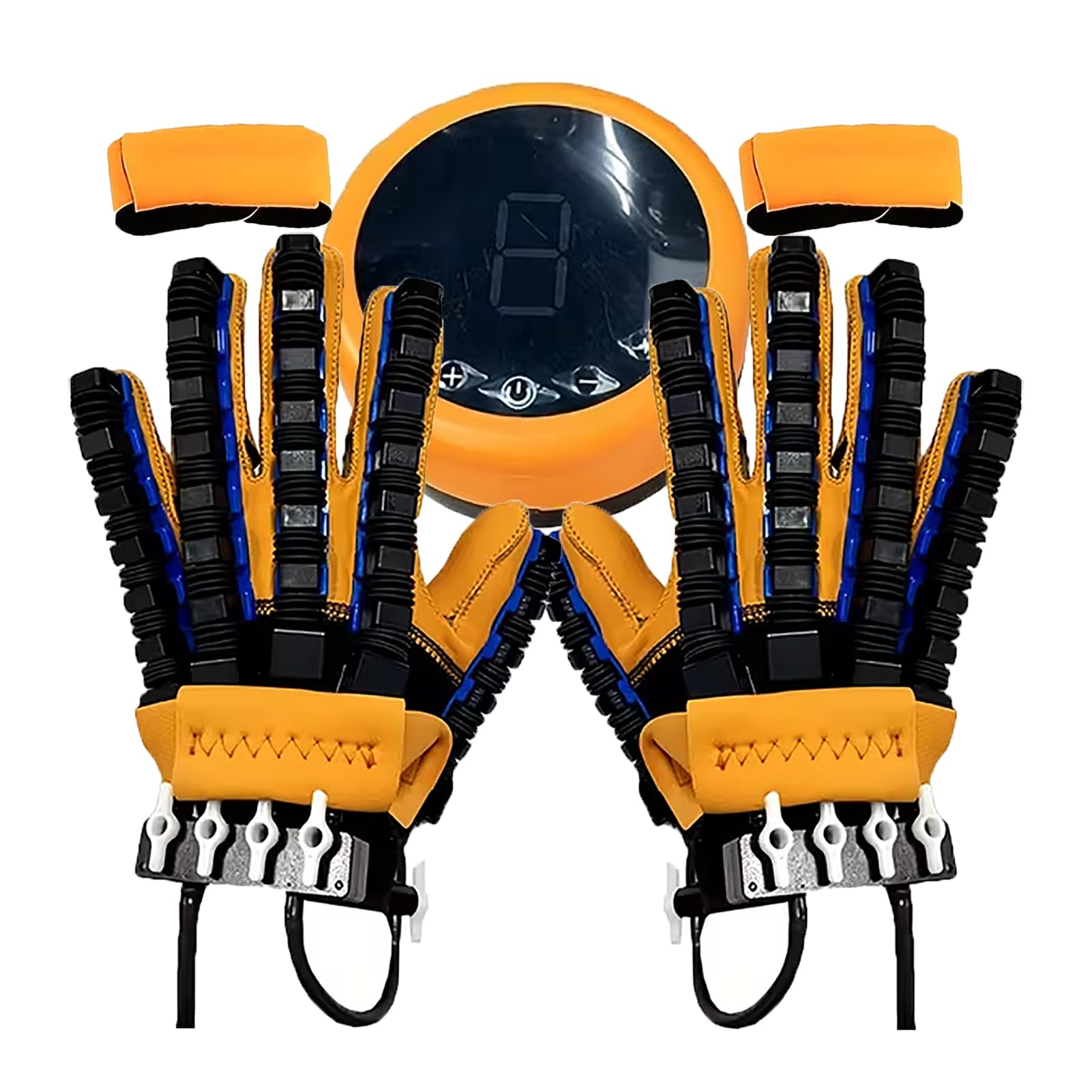 GOURIXIN Guantes robóticos de rehabilitación (Izquierdo+Derecho), Entrenador de rehabilitación de la función de la Mano, Fuerza Ajustable/5 Modos, para Equipos de Fisioterapia de Manos S