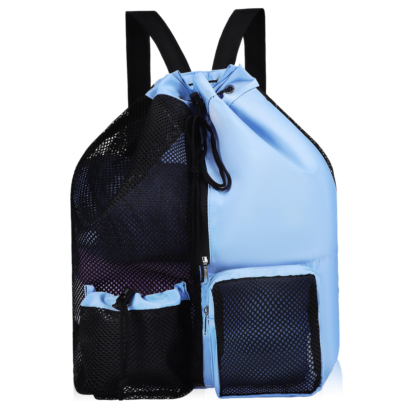 DECOMELODY Athletic Backpack Mesh Swim Bag Men's Gym Backpack Waterproof for Fitness Travel