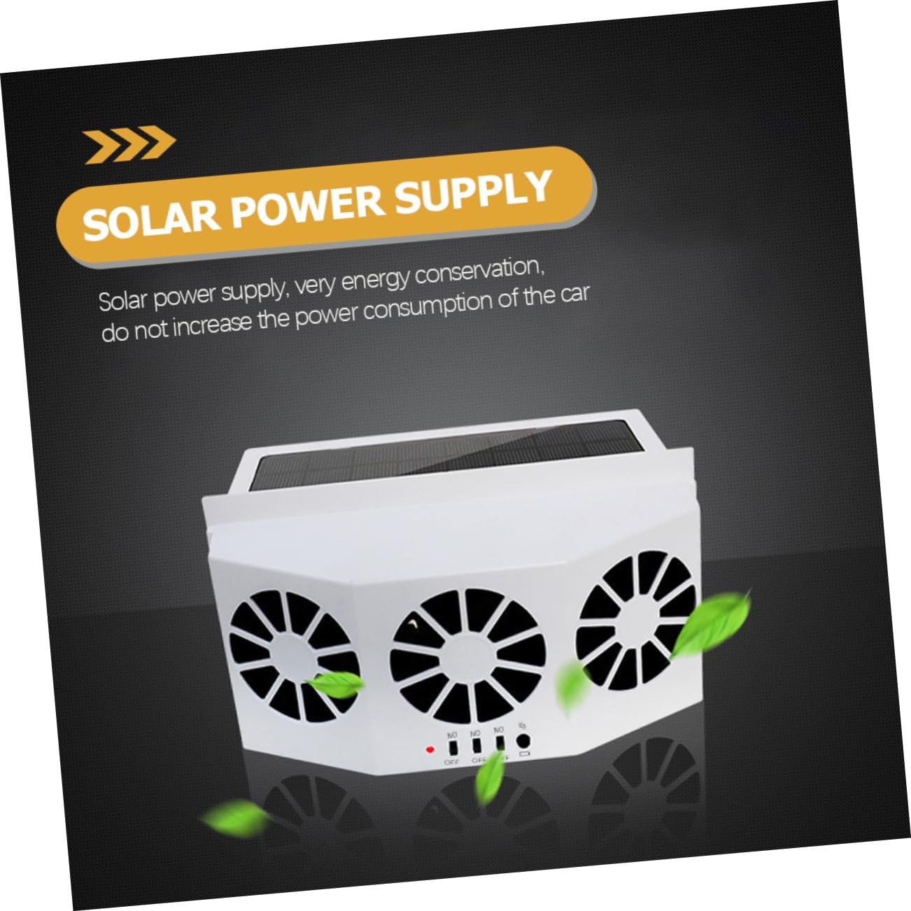 Car Solar Exhaust Fan Ventilation for Cars Energy-saving Cooling Fan to Eliminate and Hot Air for Parked Vehicles and Pet Owners Model