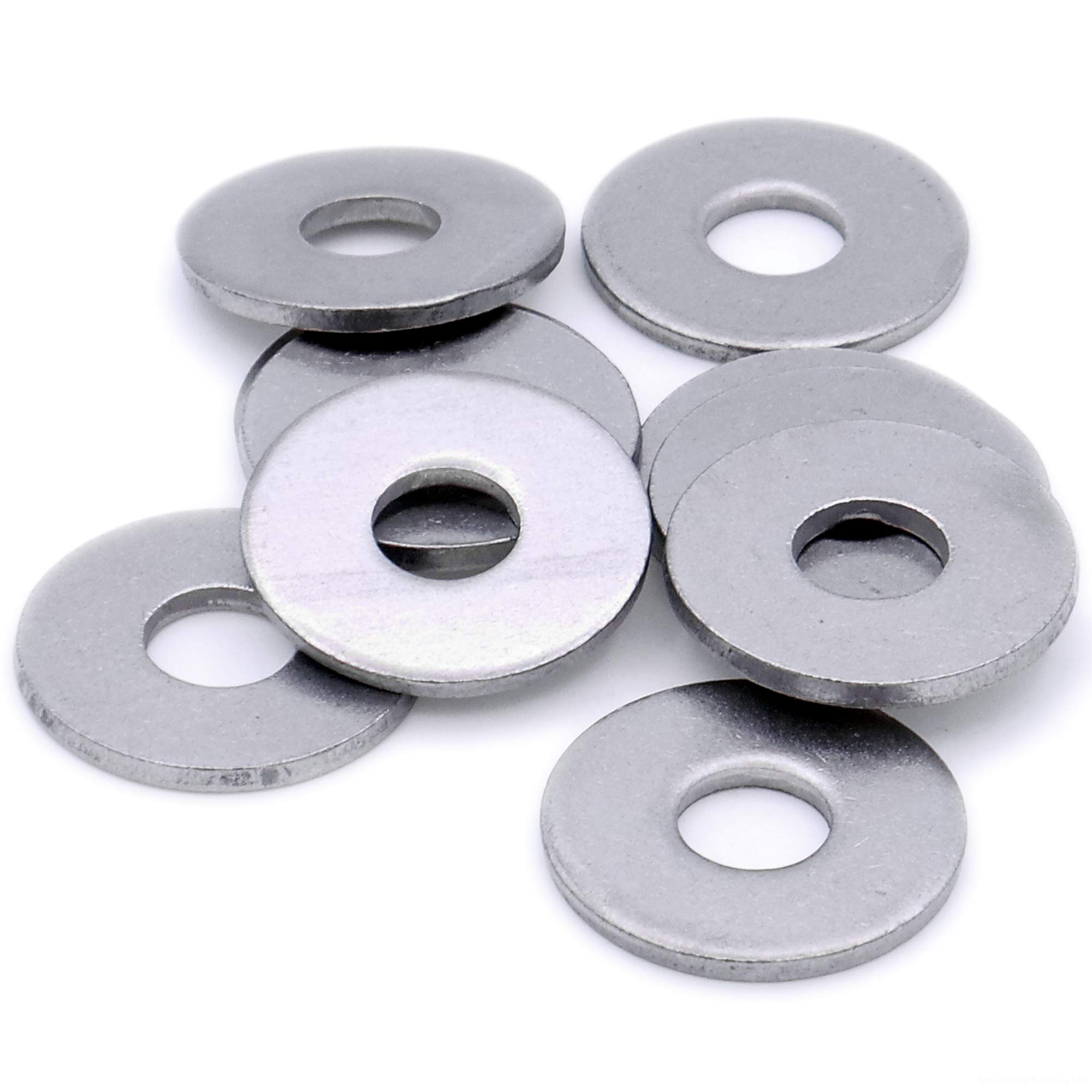 Singularity Supplies Silver M8 (8Mm) Flat Washer (Form G) - Stainless Steel (A2) (Pack Of 20)