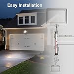 240-Degree Replacement Motion Detector, Adjustable Time & Detection Sensitiity Up to 60 Feet Range, 3 Working Modes Pir Motion Sensor for Security Floodlight, Brown, UL Listed