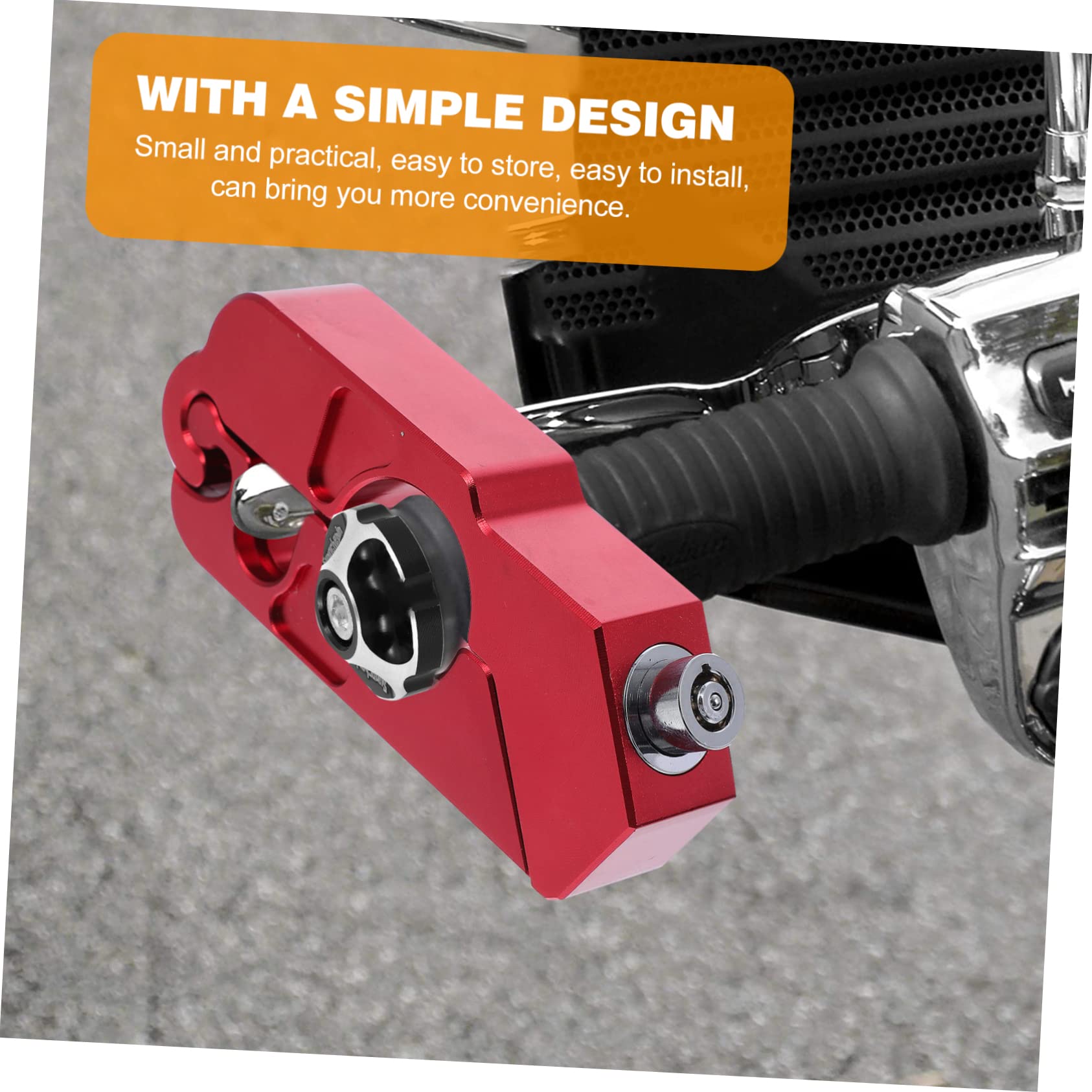 STOBAZA 1pc Durable Theft Handlebar Brake Lever Lock for Motorbikes Easy Installation Safety Lock for Motorcycles Scooters and Mountain Bikes Practical and Stable Design