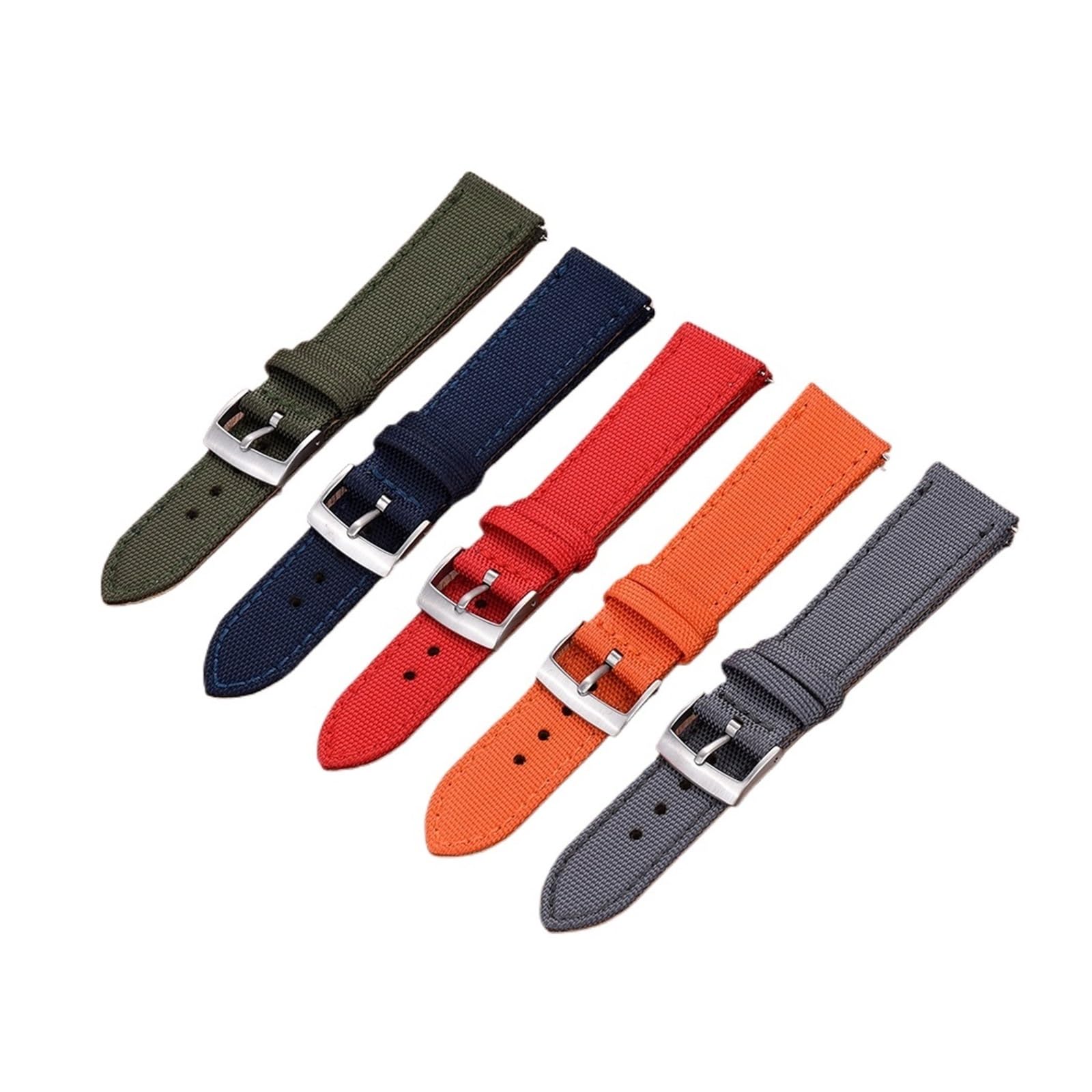 Cinturini, Cinturini for Orologi con Cinturino for Orologio a sgancio rapido(Khaki Silver,22mm)