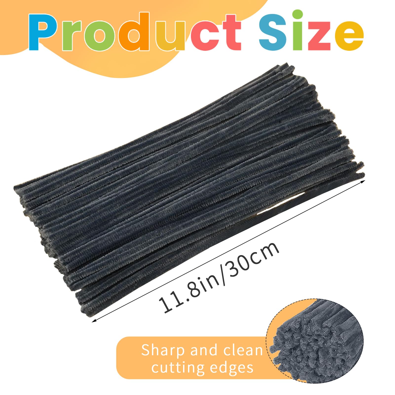 CAMAL 100pcs Light Green Pipe Cleaners Chenille Stems, Craft Pipe Cleaners Craft Supplies Fuzzy Sticks, Pipe Cleaners for Craft, DIY Art and Decorations (7 mm x 11.8 Inch)