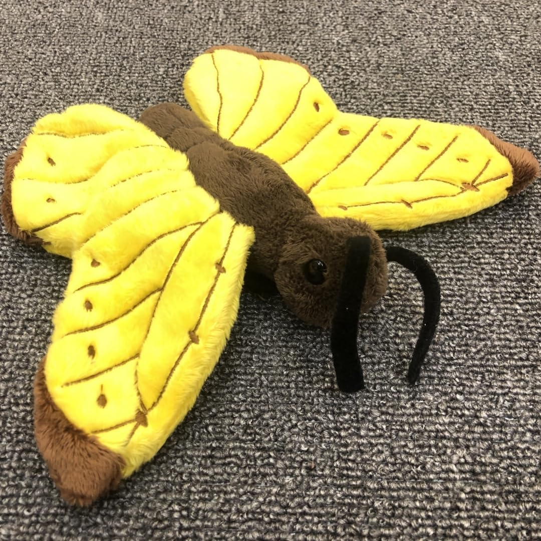 Realistic Butterfly Plush - 30cm Butterfly Stuffed Animal - Plushy and Squishy Pillow Toy - Cute Moth Animal Plushie Toys Gift(yellow) - Image 2