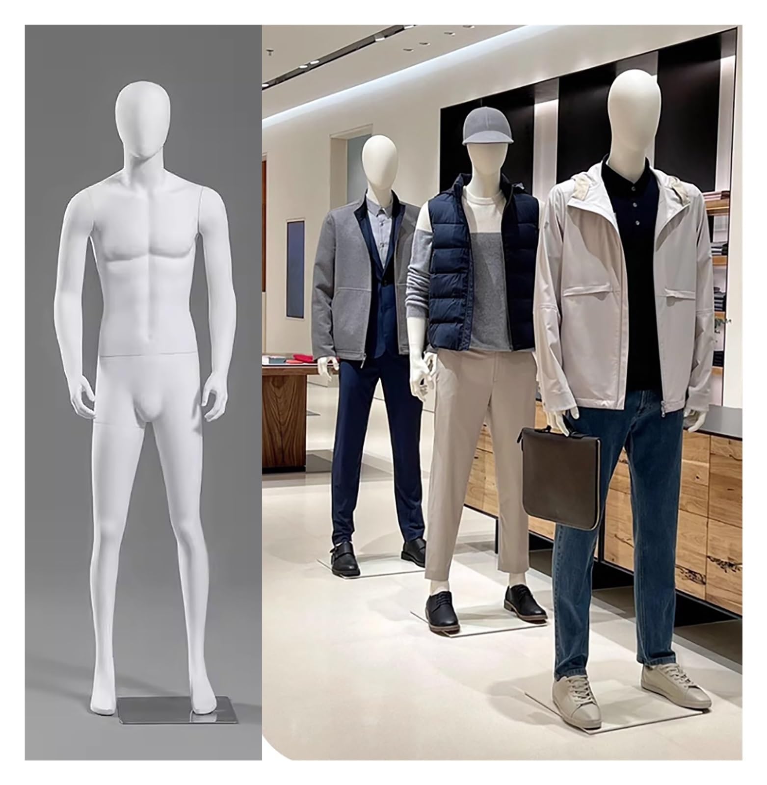 【希少】マネキン　　全身　スタンド付き　男性　トルソー Amazon.co.jp: 男性マネキン全身モデルスタンド、金属ベース付き