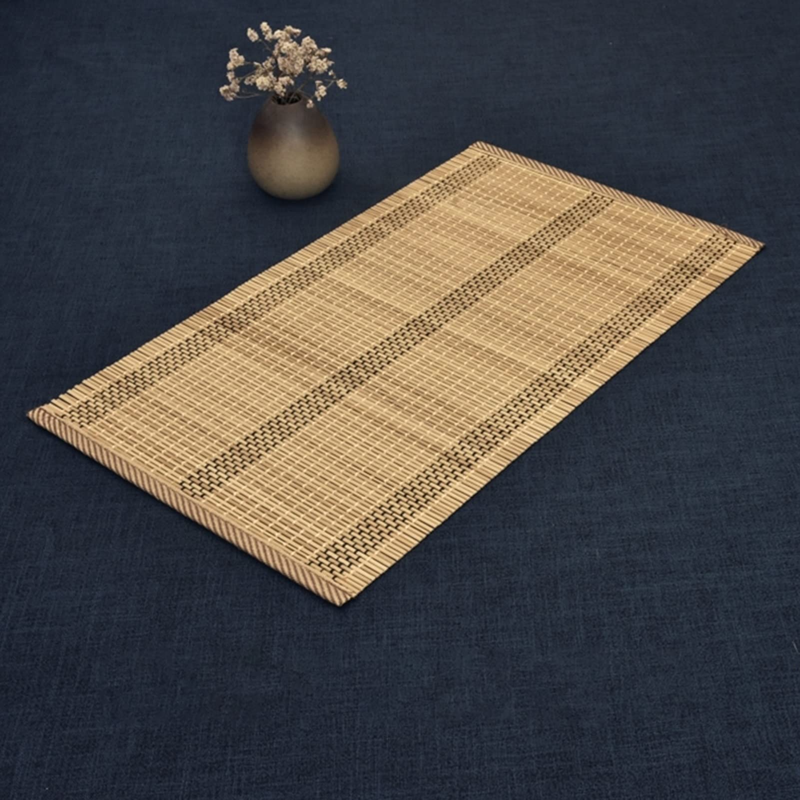 Camino de Mesa Camino De Mesa Natural/Manteles Individuales De Bambú Resistentes Al Calor/Tapete De Mesa Antideslizante Japonés - Fácil Limpieza Y Aislamiento, para Cocina Comida Boda Decoración