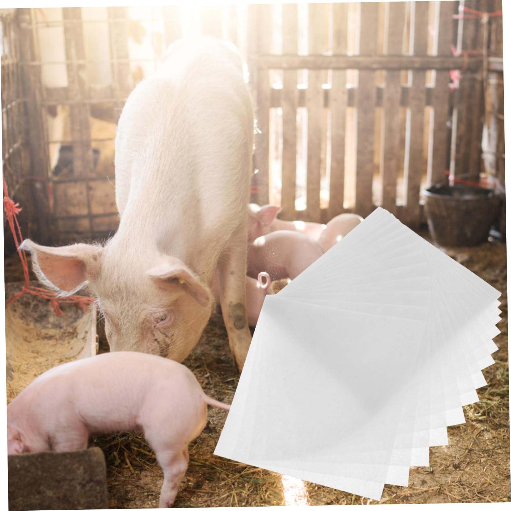 CIYODO 100 Sheets Pig Filter Paper Non-Woven Fabric Flat Easy to Use Breeding Paper