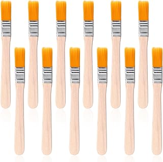 12 Pcs Paint Brush 5 Inch Trim Painting Tool Soft Bristle with Wood Handle Small Paint Brushes for Walls, Touch Up, Cabinets, Fences, Edge Painting Tool