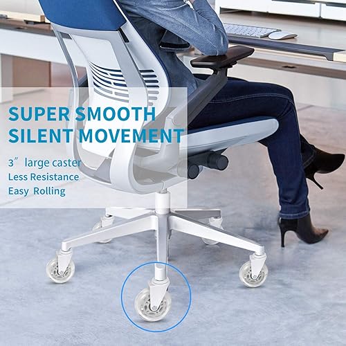 Miniatura 35 de Ruedas de repuesto para silla de oficina, (juego de 5) ruedas giratorias de oficina de 3 pulgadas, ruedas de rodadura suave, resistentes y seguras