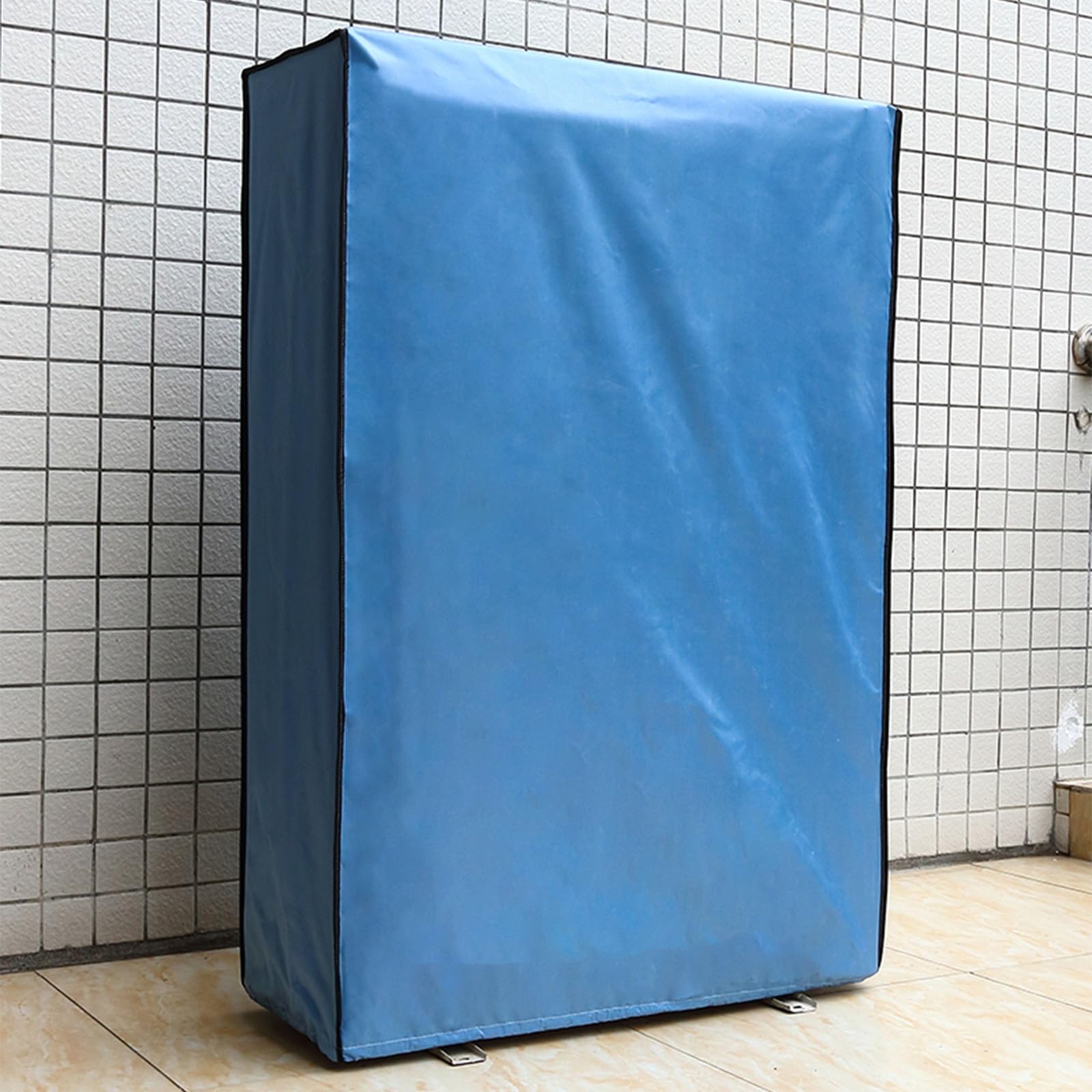 Copri Condizionatore da Esterno Grande, Coprimotore Condizionatore, Tessuto Oxford, Protezione su 5 Lati, Antisole, Impermeabile(Gray,98x38x138cm)