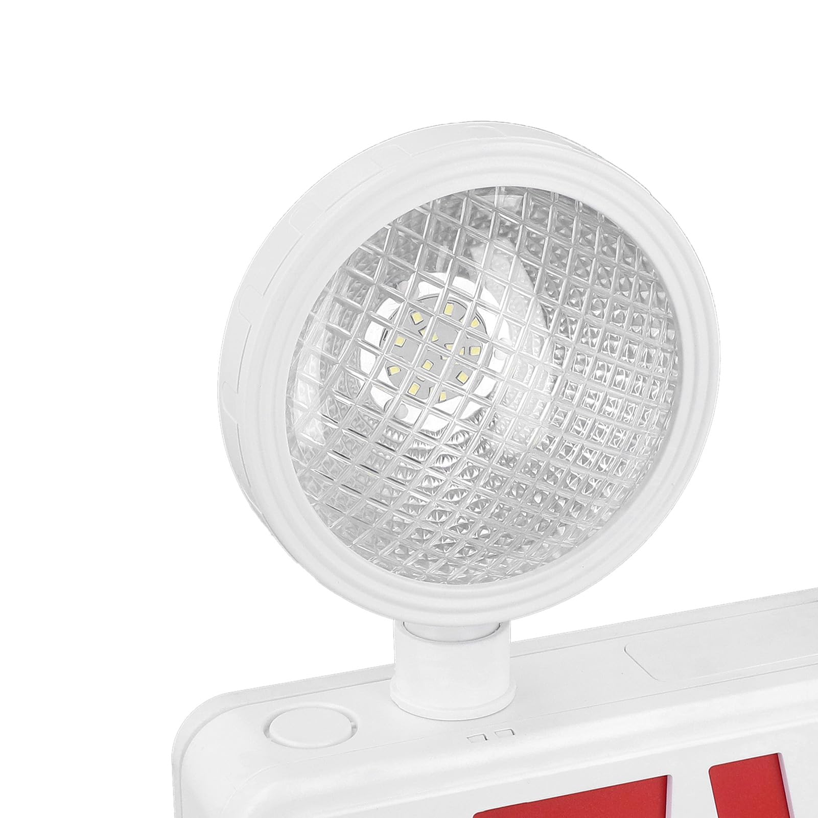 Señal de Luz de Salida de Emergencia, IP65 Impermeable LED de Doble Cabeza Giratoria Roja Señal de Salida con Horizontal de 180° y Vertical de 90°, para Edificios