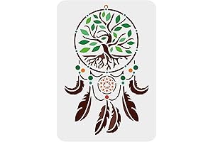 FINGERINSPIRE Dream Catcher Stencil 11.7x8.3 inch Tree of Life Stencil