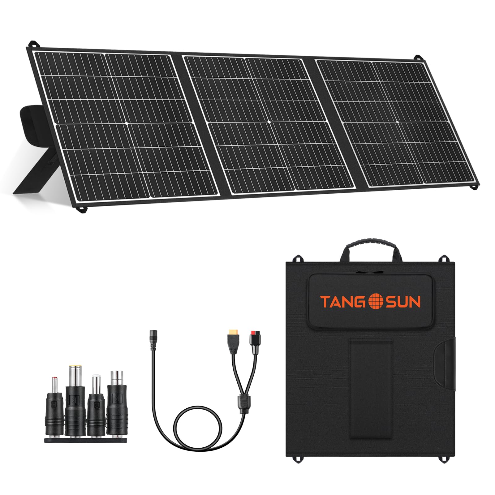 Przenośny panel słoneczny 100 W, lekka składana ładowarka słoneczna, 23,5% sprawności mono, kompatybilna z Jackery/Ecoflow/Bluetooth, z DC 20 V i USB A, USB C, wodoodporność IP65, do kampera