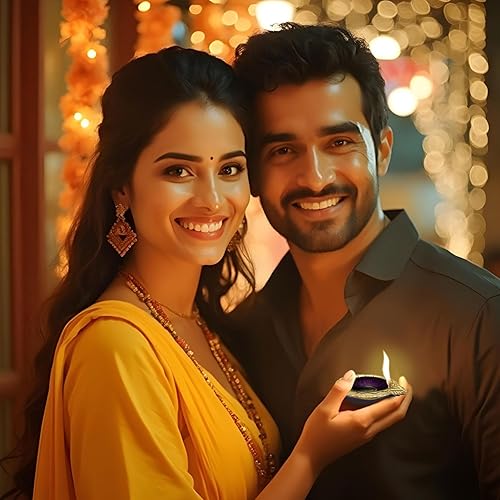 Miniatura 6 de Juego de 10 Diwali Diyas para decoración Diwali, decoraciones para el hogar, luces Diwali, velas de decoración Diwali, regalos para amigos, arcilla