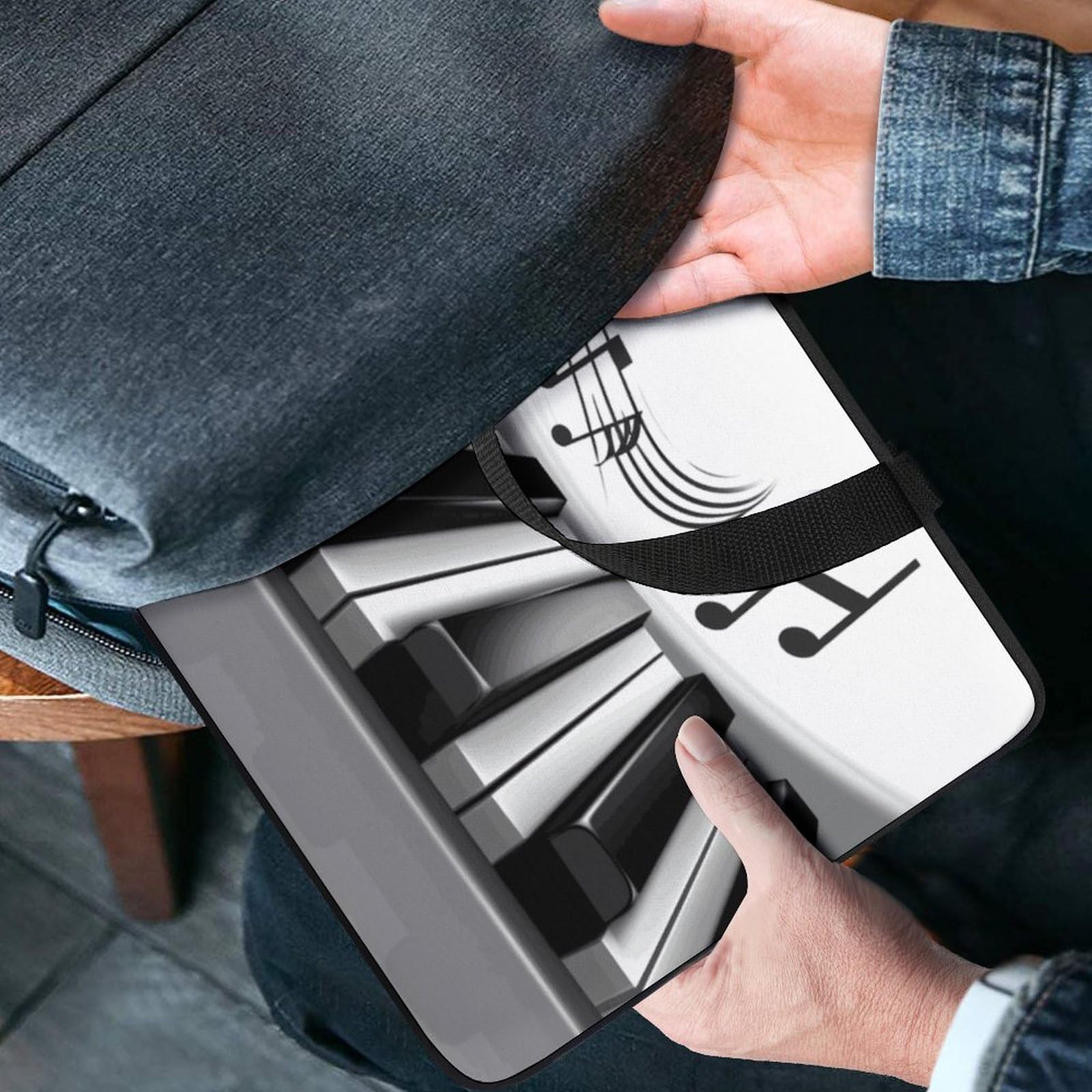 Custodia per computer portatile, ultra sottile, leggera e impermeabile, con simbolo di pianoforte, borsa protettiva per computer da 17 pollici