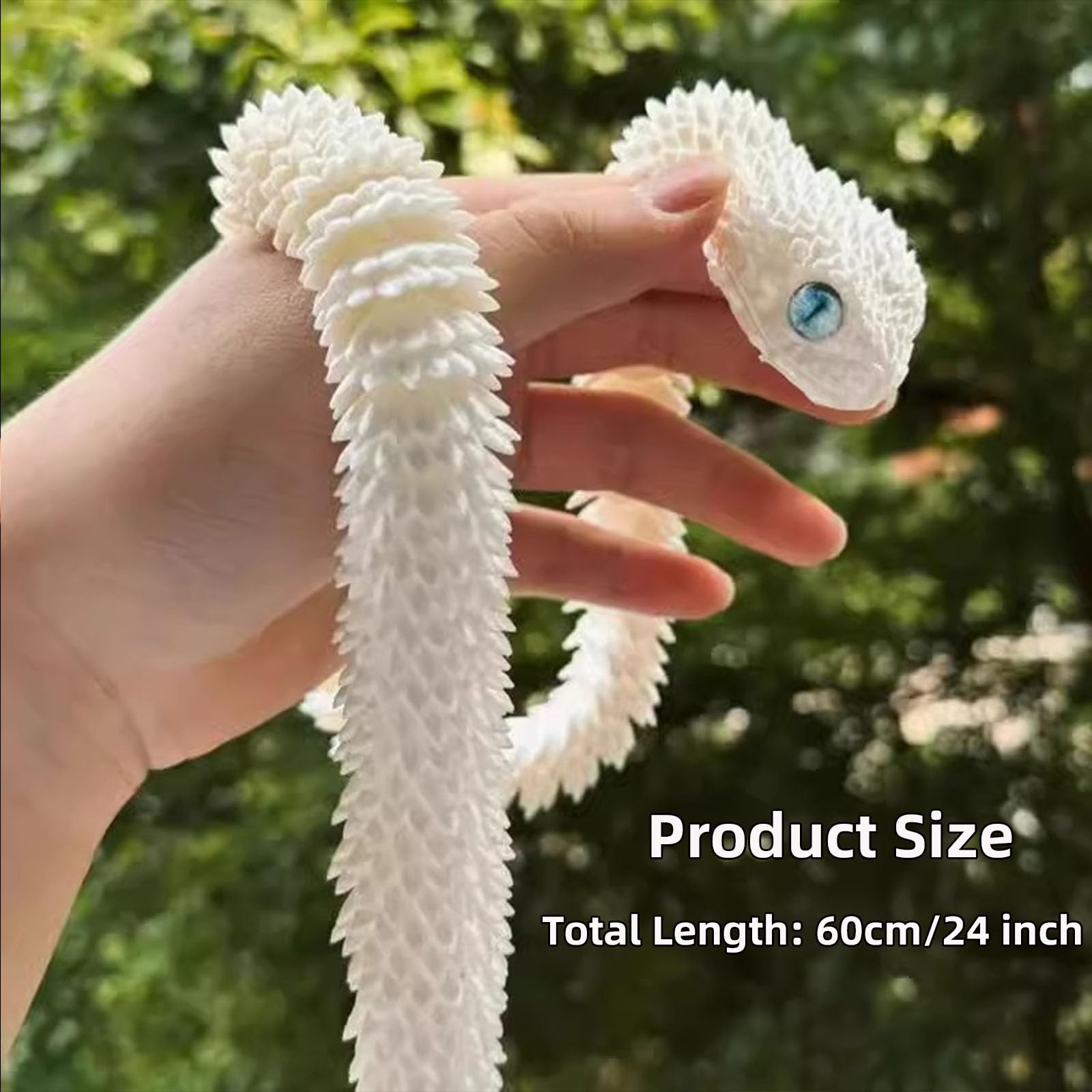 Large 3D Printed Snake (24 inch), Big 3D Printed Animals Toys - Image 2