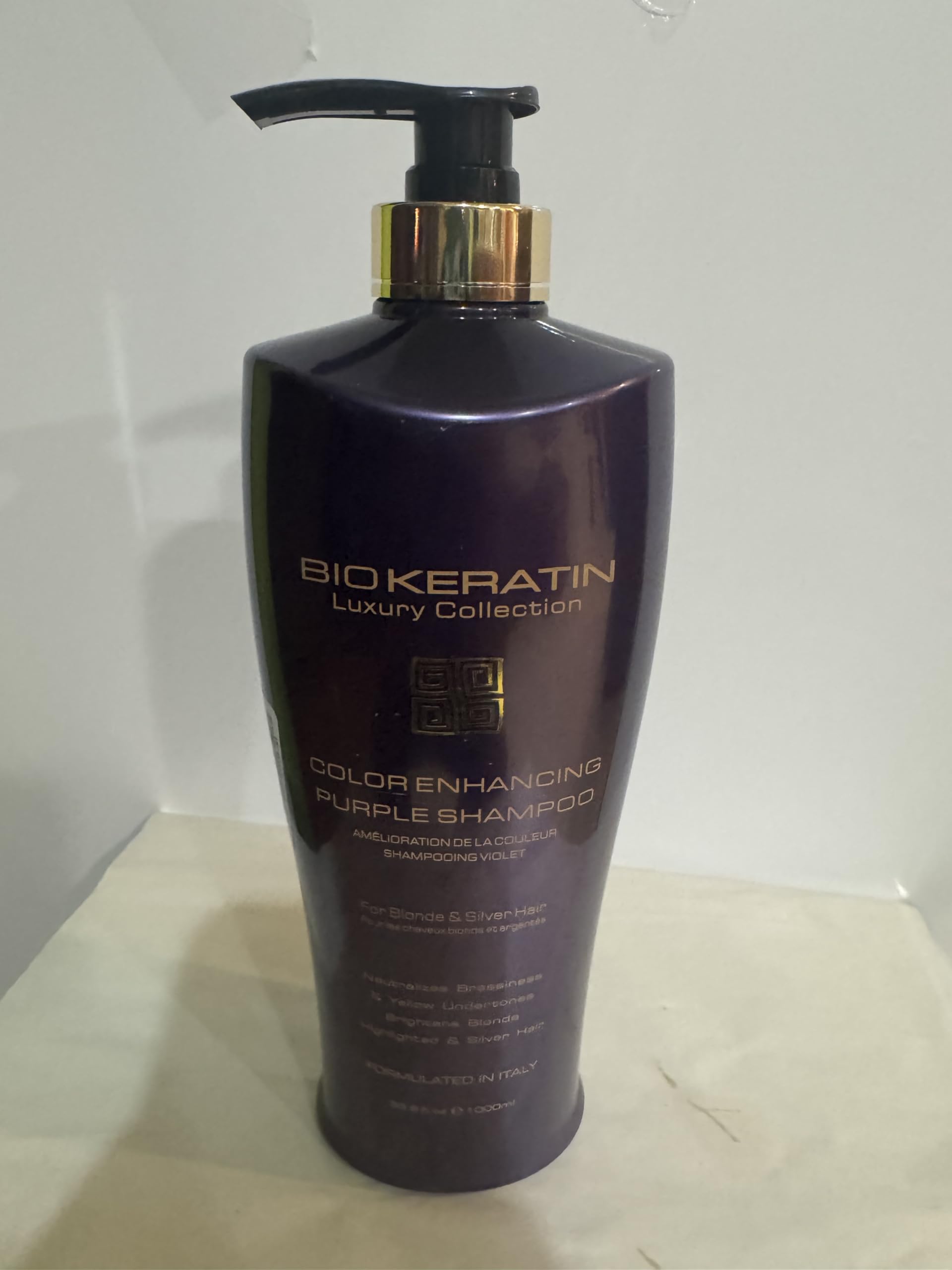 BIOKERATIN Luxury Collection Color Enhancing Purple Shampoo, Ameliorates Brassiness, Shimmering Minerals