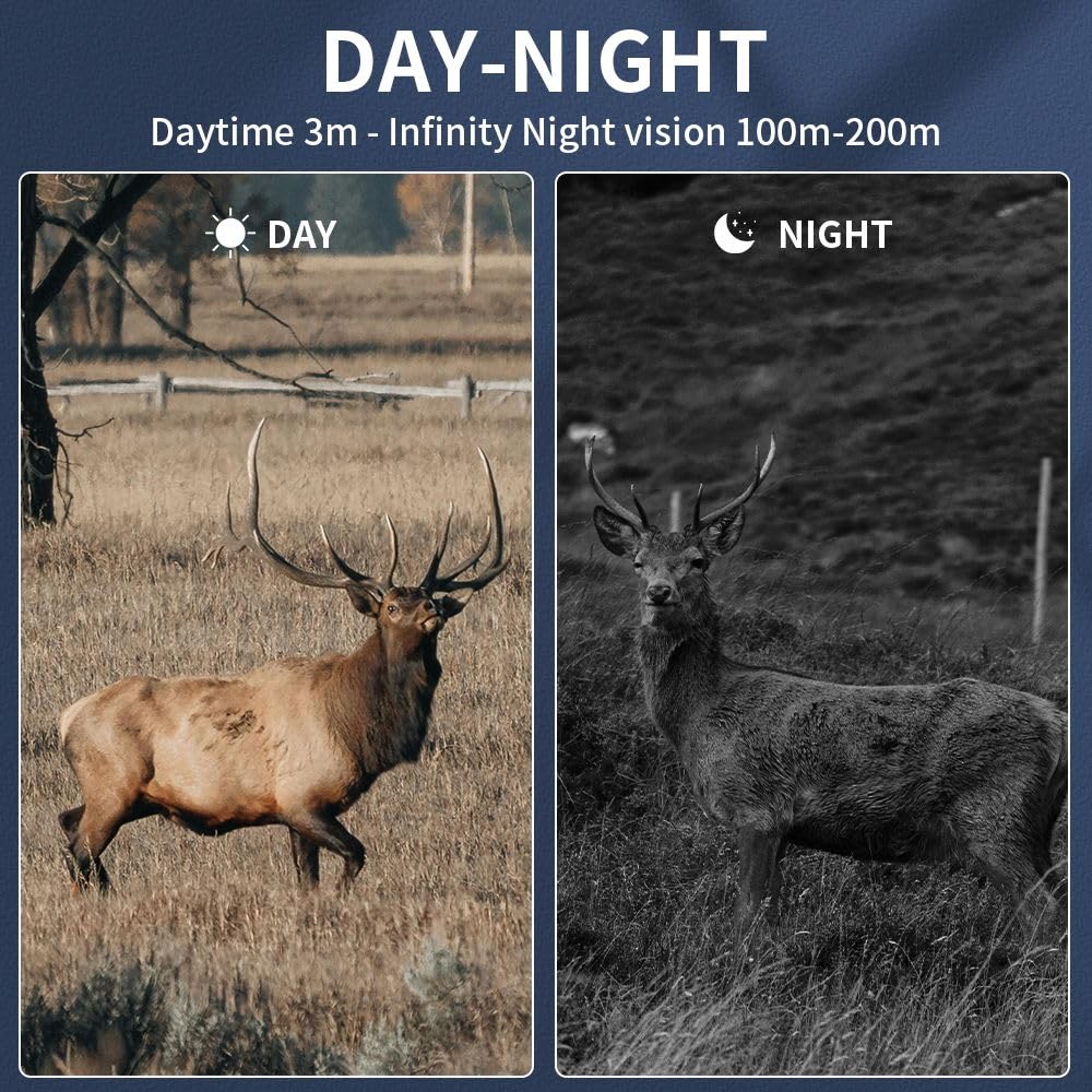 4K-Infrarot-Nachtsichtfernglas mit 10-fachem Zoom – Nachtsichtgerät für Jagd/Camping (NVG) – Wiederaufladbare Wärmebildfunktion – Elektronisches Geschenk für Männer (Ehemann/Vater)