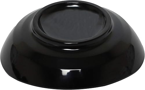 Miniatura 4 de Thunder Group Colección clásica de vajilla de melamina negra de 8 onzas, plato redondo de 5 1/2 pulgadas, 1 1/4 pulgadas de profundidad, viene en