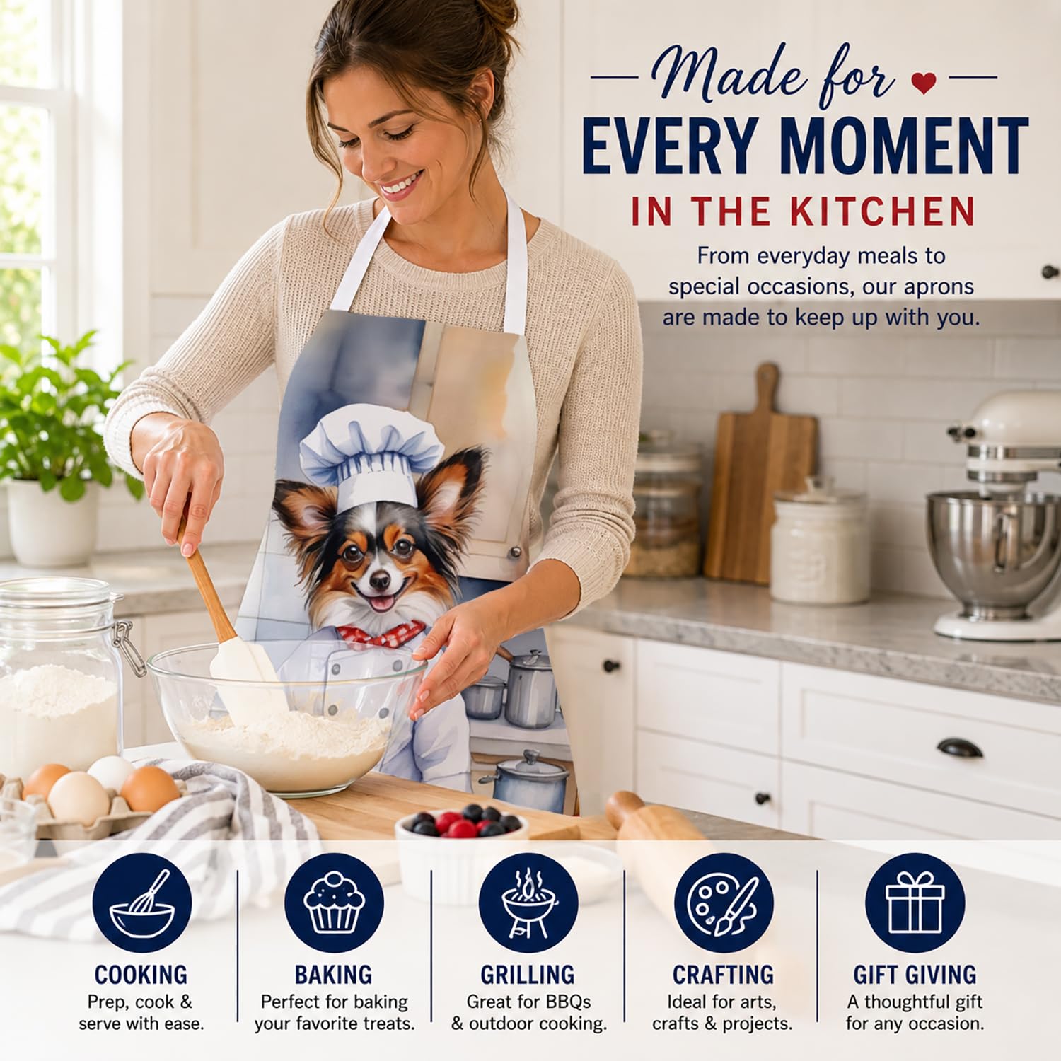 Caroline's Treasures Tablier de cuisine unisexe The Dog Chef