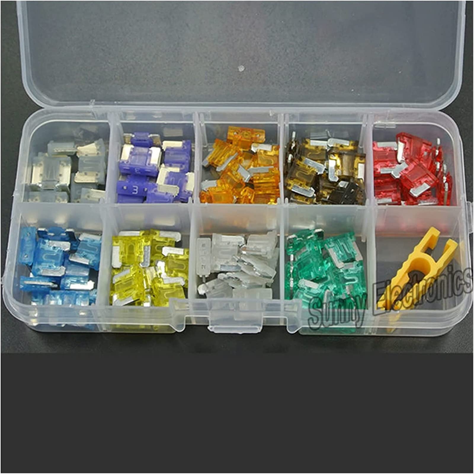 Boîte de fusibles micro-lames APS 90 pièces pour circuit électrique de voiture et automobile