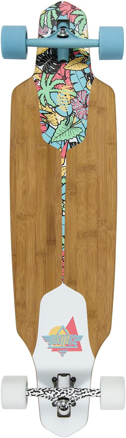 Dusters California Skateboards Channel Jiggy Natural/White Longboard Complete Skateboard - 9.375" x 38"