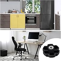 Vista 6 de uxcell 8 tornillos de perilla hembra, M8 x 1.929 in, tuerca de plástico negra para maquinaria, industria, muebles, equipos electrónicos