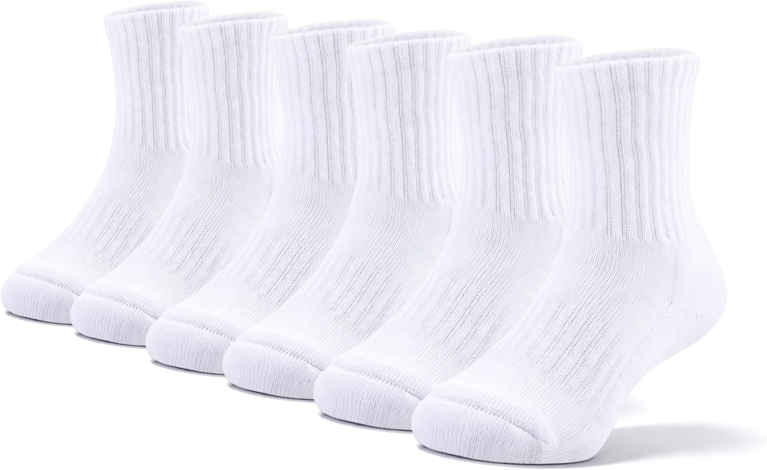 6 Pairs Kids Crew Socks Boys Girls Athletic Cotton Socks Casual Socks